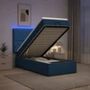 Otmana lova su matracsu ir LED Mėlyna 100 x 200 cm Audinys