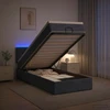 Otmana lova su matracsu ir LED Tamsiai pilka 80 x 200 cm