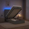 Otmana lova su matracsu ir LED Tamsiai pilka 90 x 190 cm