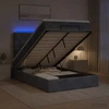 Otmana lova su matracsu ir LED Tamsiai pilka 120 x 200 cm