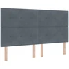 Otmana lova su matracsu ir LED Tamsiai pilka 180 x 200 cm