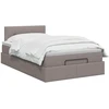 Otmana lova su matracsu ir LED Taupe 120 x 190 cm Audinys
