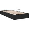 Otomano lovos rėmas su saugykla Juodas 90 x 200 cm audinys