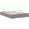 Otomano lovos rėmas su saugykla Taupe 140 x 200 cm audinys