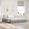 Lova Otomano lovos rėmas su saugykla Taupe 160 x 200 cm audinys