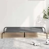 paaukštinta šunų lova, pilka 130x80x20 cm tekstilės ir plieno