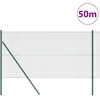 Suvirintas vielos tvora žemės tvirtinimas 50 x 1,4 m Žalia