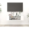 TV staliukas Pakabinama TV spintelė, balta, 100x30x26,5cm, mediena