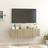 TV staliukas Pakabinamos televizoriaus spintelės, 2vnt., ąžuolo, 60x30x30cm