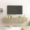 TV staliukas Pakabinamos televizoriaus spintelės, 3vnt., ąžuolo, 60x30x30cm
