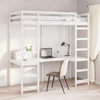 Lova Palėpės lovos rėmas Balta 75 x 190 cm Kietos pušies mediena
