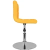 Pasukamos valgomojo kėdės, 2vnt., geltonos spalvos, audinys