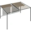 Pavėsinė su įtraukiamu stogu, taupe spalvos, 3x4x2,3m, 180g/m²