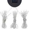 Pavėsinė su lempučių girliandomis LED, balta, 3x3m, 180g/m²
