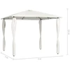 Pavėsinė su stulpų uždangalais, kreminė, 3x3x2,6m, 160g/m²