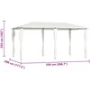 Pavėsinė su stulpų uždangalais, kreminė, 2,98x5,3x2,59m 160g/m²