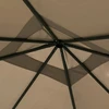 Pavėsinė su stulpų uždangalais, taupe, 3x3x2,6m, 160g/m²