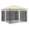 Pavėsinė su tinkleliu nuo uodų, kreminė, 3x3x2,73m, 180g/m²