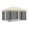 Pavėsinė su tinkleliu nuo uodų, kreminė, 4x3x2,73m, 180g/m²