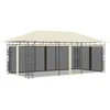 Pavėsinė su tinkleliu nuo uodų, kreminės spalvos, 6x3x2,73m