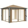 Pavėsinė su tinkleliu nuo uodų, taupe spalvos, 4x3x2,73m