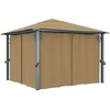 Pavėsinė su tinkleliu nuo uodų, taupe spalvos, 4x3x2,73m