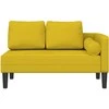 Poilsio sofa su pagalvėlėmis, geltonos spalvos, aksomas