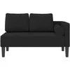 Poilsio sofa su pagalvėlėmis, juodos spalvos, aksomas