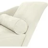 Poilsio sofa su pagalvėlėmis, kreminės spalvos, aksomas