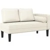 Poilsio sofa su pagalvėlėmis, kreminės spalvos, aksomas
