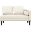Poilsio sofa su pagalvėlėmis, kreminės spalvos, aksomas