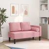 Poilsio sofa su pagalvėlėmis, rožinės spalvos, aksomas