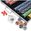 Pokerio rinkinys su 1000 žetonų su vertėmis, aliuminis