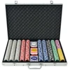 Pokerio rinkinys su 1000 žetonų su vertėmis, aliuminis