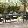 Lauko vakarienės stalas Antracitas 210 x 90 x 73 cm Plienas