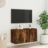 TV staliukas Prie sienos montuojama TV spintelė, dūminio ąžuolo, 80x30x41cm