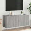 TV staliukas Prie sienos montuojama TV spintelė, pilka ąžuolo, 100x30x41cm