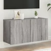 TV staliukas Prie sienos montuojama TV spintelė, pilka ąžuolo, 80x30x41cm