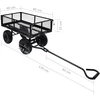 Rankinis sodo vežimėlis, juodos spalvos, 250kg