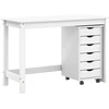 Rašomasis stalas ir riedantis kabinetas MOSS 2 pcs Balta