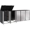 Rato konteinerių laikymas 3 konteineriams 340 x 77.5 x 115.5 cm