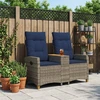 Reclining Bench with Table 2 -Seater 126 x 65 x 112 cm