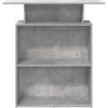 Registratūra, betono pilkas, 100x40x104 cm, apdirbta mediena