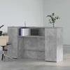 Registratūra, betono pilkas, 180x50x103,5 cm, apdirbta mediena