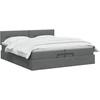 Reguliuojama lova su čiužiniu Tamsiai pilka 200 x 200 cm