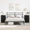 Šalia lovos spintelė 2 pcs Juodas ąžuolas 40 x 65 x 65 cm