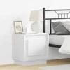 Šalia lovos spintelė 2 pcs Balta 44 x 34,5 x 45 cm