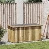 Sodo saugojimo dėžė su saugykla Natūrali 119 x 44 x 58,5 cm