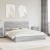 Saugos lova Pilkas Sonoma 180 x 200 cm Apdirbta mediena