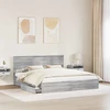 Saugos lova Pilkas Sonoma 180 x 200 cm Apdirbta mediena